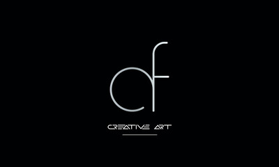DF, FD, D, F abstract letters logo monogram