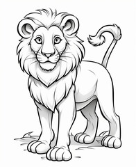 illustration of lion cartoon
