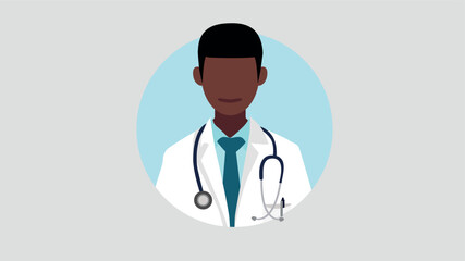 Fototapeta premium Vektor-Illustration eines Arztes mit einem Stethoskop - Gesundheit Konzept