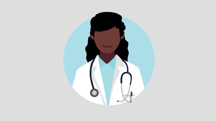Fototapeta premium Vektor-Illustration eines Arztes mit einem Stethoskop - Gesundheit Konzept