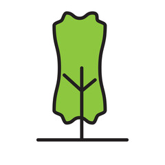 Tree Line Icon Vector