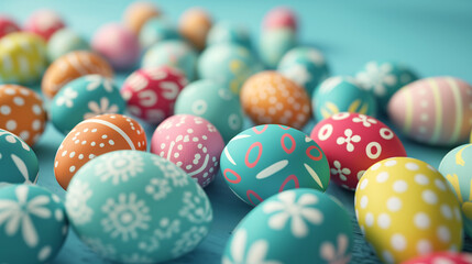 colorful easter eggs bunny background holiday celebration april ornament - obrazy, fototapety, plakaty