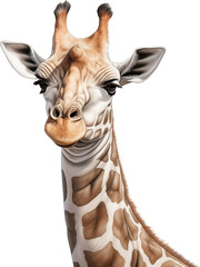 detailed illustrative style giraffe neck  - obrazy, fototapety, plakaty