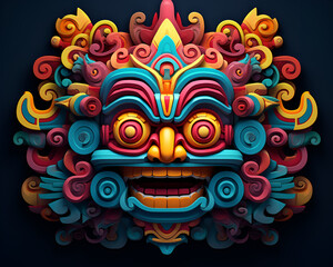 Colorful Chinese tybetan dragon mask chinese new year celebration