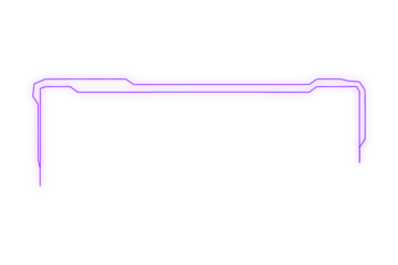 Futuristic sci fi neon element with glow