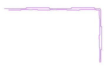 Obraz premium Futuristic sci fi neon corner with glow