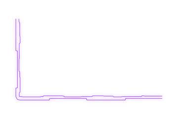 Futuristic sci fi neon corner with glow