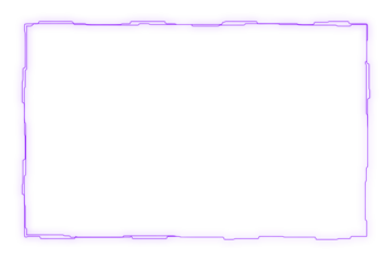 Horizontal futuristic sci fi frame with purple glow