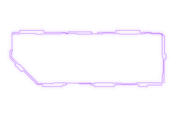 Futuristic sci fi neon frame with glow
