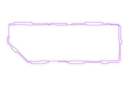 Futuristic sci fi neon frame with glow