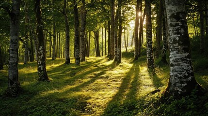 Beautiful forest and shades of trees