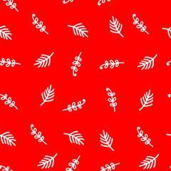 Christmas patterns On Bright Orange.