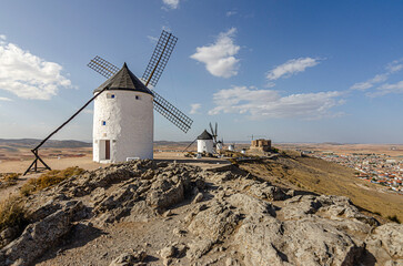 The famous windmills of Don Quixote, Consuegra, Toledo