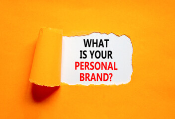 What is your personal brand symbol. Concept words What is your personal brand on beautiful white...