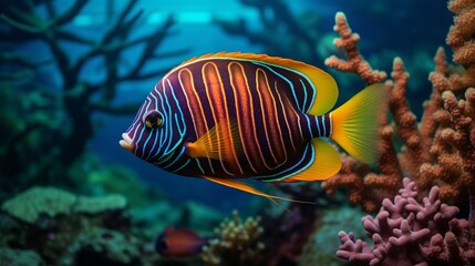 A Regal Angelfish in its majestic glory, captured in high resolution