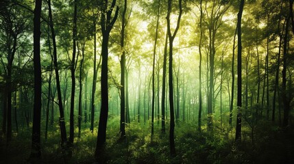 Fototapeta na wymiar Beautiful forest and shades of trees