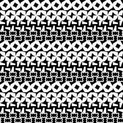Abstract Shapes.Vector seamless black and white pattern.Design element for prints, decoration, cover, textile, digital wallpaper, web background, wrapping paper, clothing, fabric, packaging, cards.