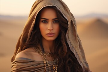 A woman with long brown hair wearing a hood