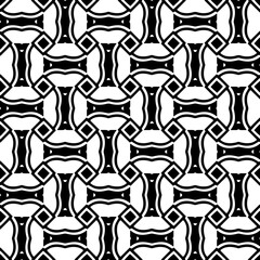 Abstract Shapes.Vector seamless black and white pattern.Design element for prints, decoration, cover, textile, digital wallpaper, web background, wrapping paper, clothing, fabric, packaging, cards.