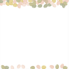Happy Easter Banner. Pattern of eggs, flowers and twigs. For card, banner, poster, flyer, and web. Spring Festival. Vector illustration