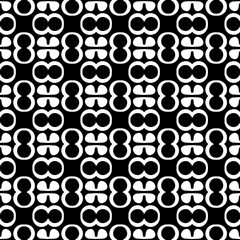 Abstract Shapes.Vector seamless black and white pattern.Design element for prints, decoration, cover, textile, digital wallpaper, web background, wrapping paper, clothing, fabric, packaging, cards.