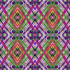 Geometric ethnic oriental ikat seamless pattern traditional design for background, carpet, wallpaper, clothing, wrapping, batik, fabric, vector illustration embroidery style.