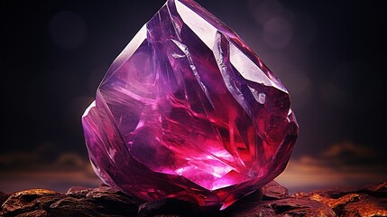 An ultra HD 4K image of a rare Taaffeite gemstone, set against a background that complements its...