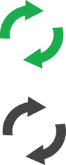 arrows recycle sign in two colors suitable for many uses