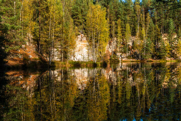 The Adršpach Rocks in autumn