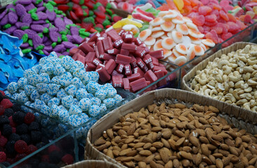 Süßigkeiten auf dem Markt von Barcelona