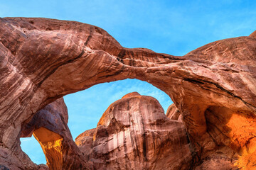 Double Arch Splendor: 4K Ultra HD View at Arches National Park, Utah, USA