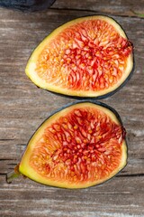 4K Ultra HD Close-Up of Fresh Sweet Figs: Halved and Macro Inside Shot