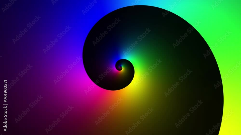 Poster Endless abstract spiral. Seamless looping footage 4k. Abstract loop background