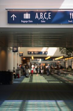 4K Ultra HD Image of Airport Gate Sign