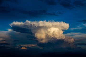 Cumulonimbus storm cloud in the sky