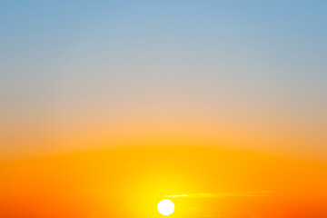 Sunset sky with sunset clouds and watercolor sky