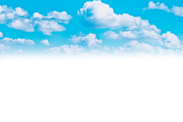 Sky and clouds background for your design isolated on white background