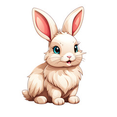 Obraz premium A Cute Rabbit Illustration. Created using generative AI