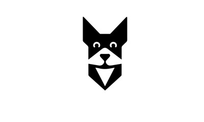 Dog Minimal vectorized logo editable logo
