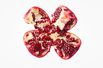 Ripe, red  and delicious pomegranate