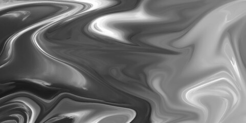 Liquify Swirl black and gray Color Art Abstract Pattern  black and gray marble texture and background for design .glossy liquid acrylic paint texture background design .