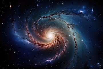 Milky Way Galaxy, Universe filled with stars, nebula.Space background with spiral galaxy.