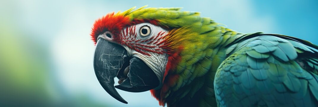 a close up of a parrot