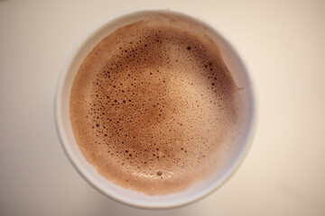 cup of coffee on the table