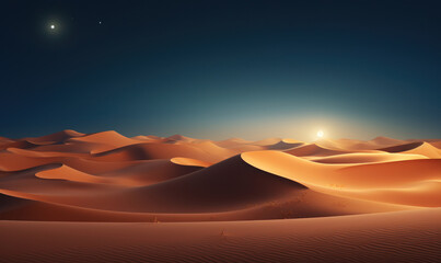 Fototapeta na wymiar Background for Ramadan with a place for text. A night in the desert