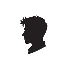 Mysterious Black Vector Silhouette of a Person - Engaging Artwork for Stock Portfolio
