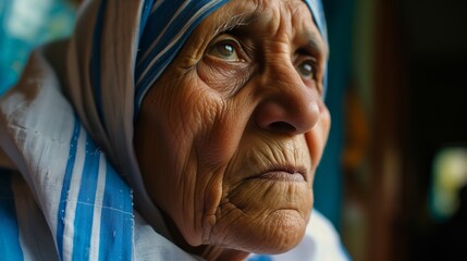 Mother Teresa: An Epitome of Charity, Compassion, Humanitarian Work, and a Missionary of Nobel Peace and Love - obrazy, fototapety, plakaty