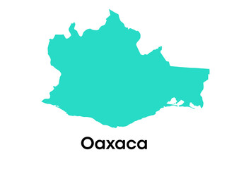 Oaxaca State map in Mexico - obrazy, fototapety, plakaty
