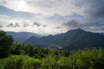 동강전망자연휴양림에서 바라본 동강 풍경