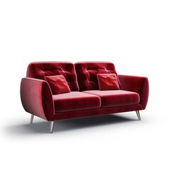 sofa maroon